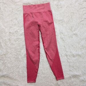Pink Victoria's Secret Neon Pink Marled Seamless Contour Leggings Size Small